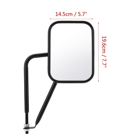 Door-less Shake-proof Side Rear View Mirror for Jeep Wrangler TJ JK JKU CJ 97-17 Qiilu Rectangular Rearview Mirrors Door-less Shake-proof Side Rear View Mirror for Jeep Wrangler TJ JK JKU CJ 97-17 Qiilu Rectangular Rearview Mirrors